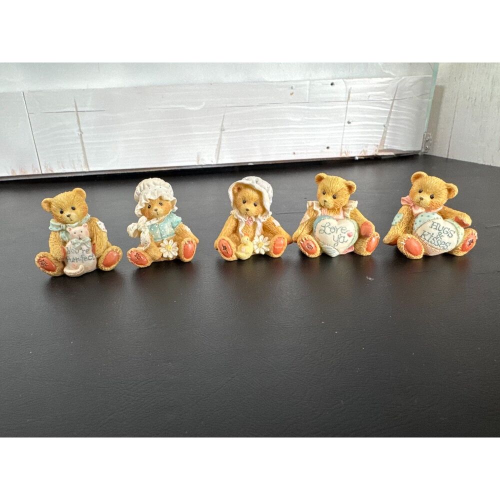 Cherished Teddies Vintage Lot Of 5 Mini Figurines